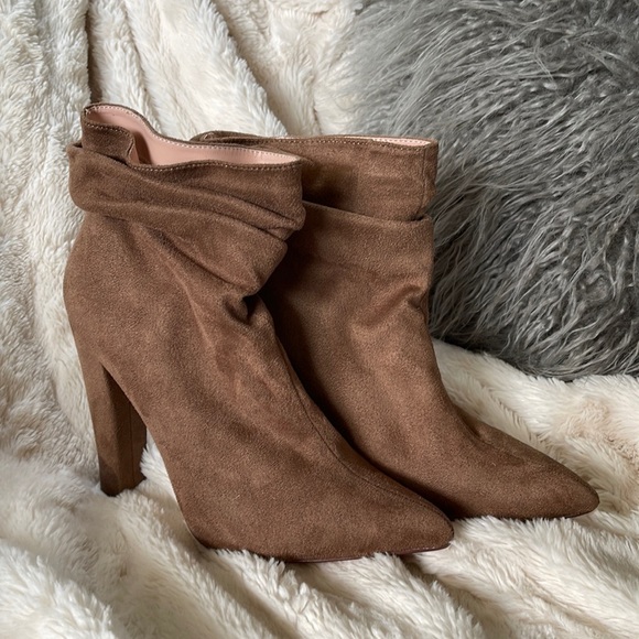 Brown Suede Booties - Picture 1 of 4